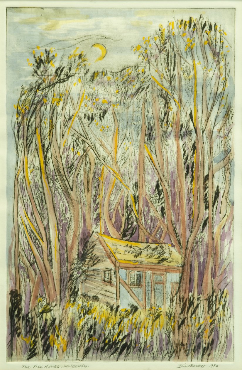 The Tree House I (akvarell på papir) av Brenda Brin Booker