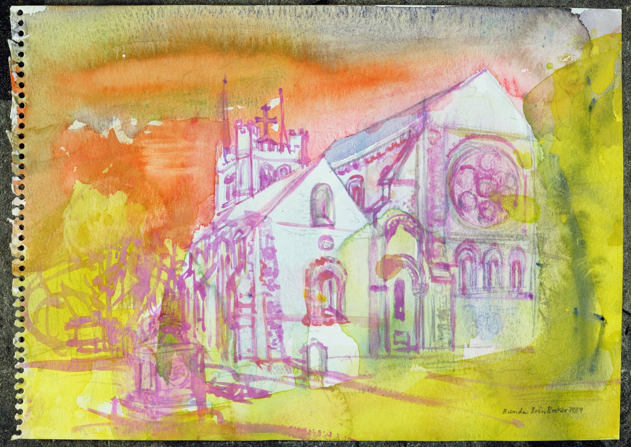 Waltham Abbey (wc på papir) av Brenda Brin Booker