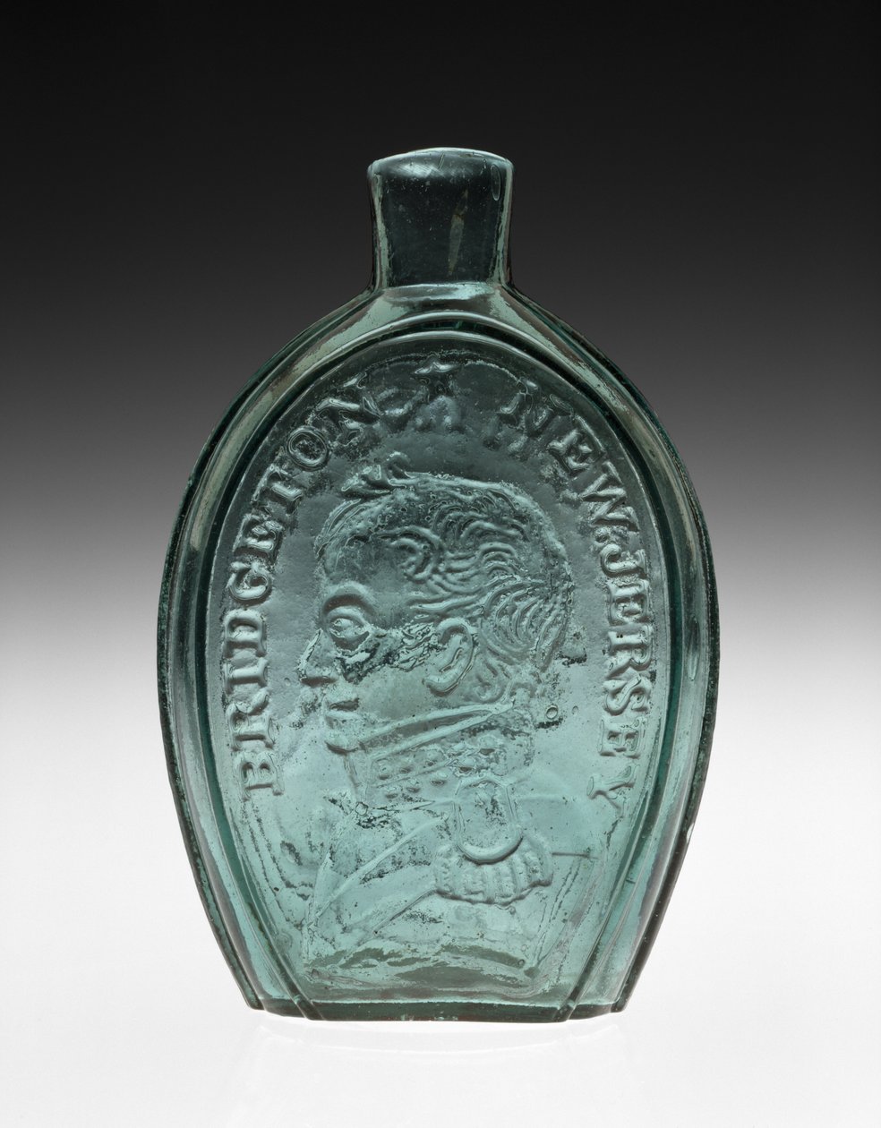 Figuret kolbe av Bridgeton Glass Works