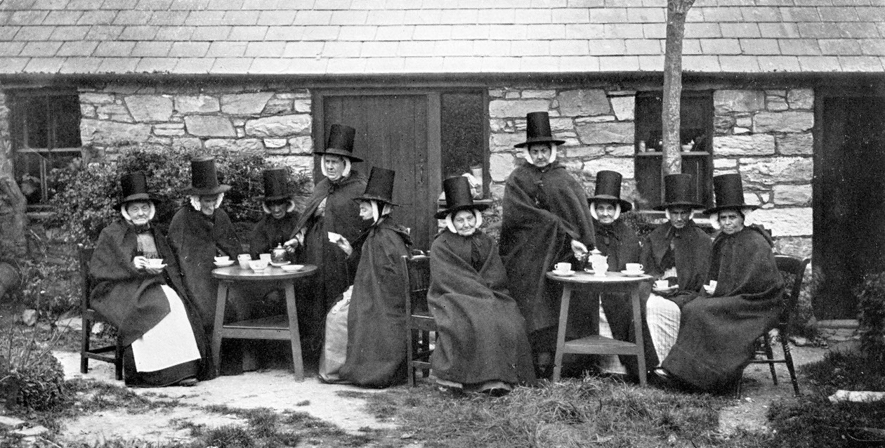 Et walisisk teselskap, sent på 1800-tallet av British Photographer