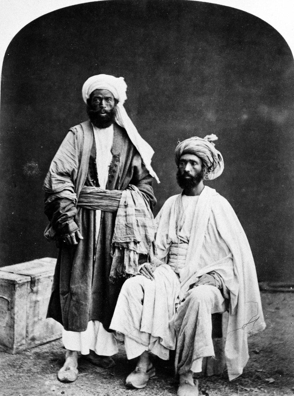 Afghanske handelsmenn, ca. 1860-70-tallet av British Photographer