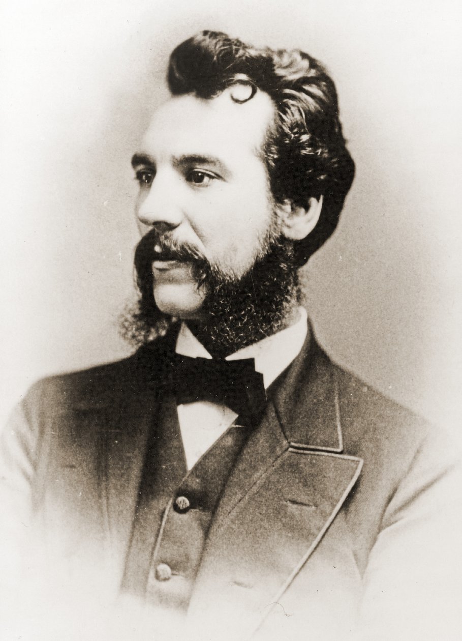 Alexander Graham Bell, 1876 (sepia-bilde) av British Photographer