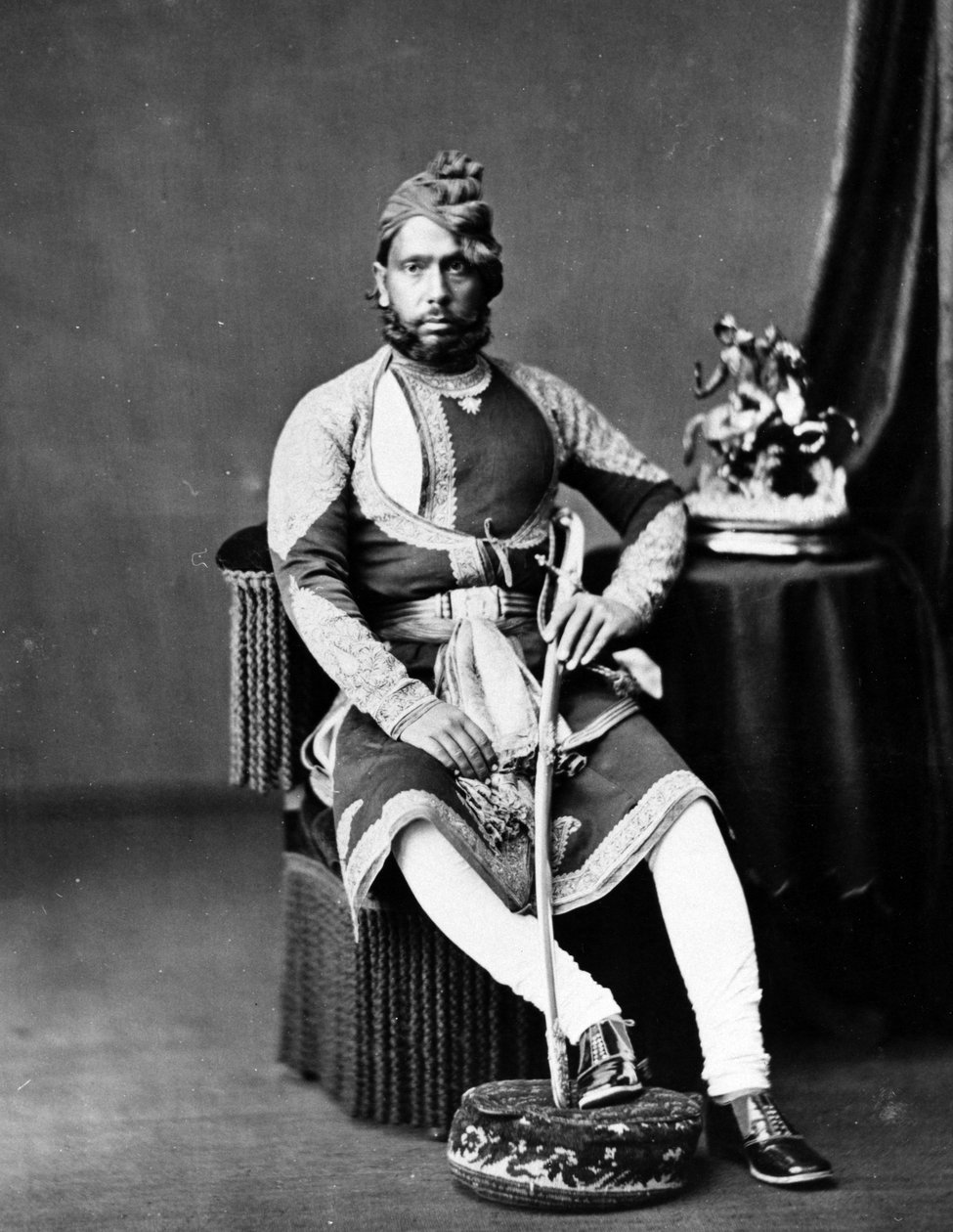 Maharaja Jashwant Singh fra Bharatpur, ca av British Photographer
