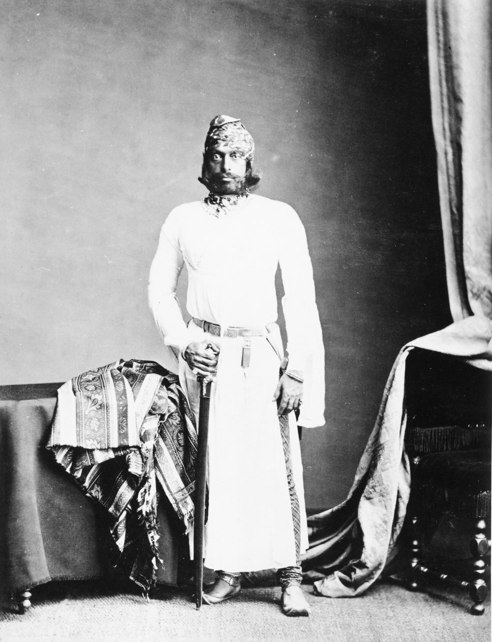 Maharaja Jaswant Singh II av Jodhpur, ca. 1870-tallet av British Photographer