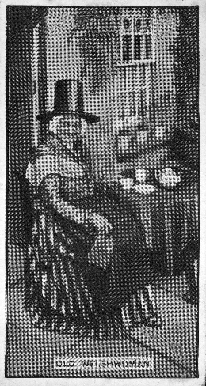 Gammel walisisk kvinne, etter et fotografi fra slutten av 1800-tallet av British Photographer