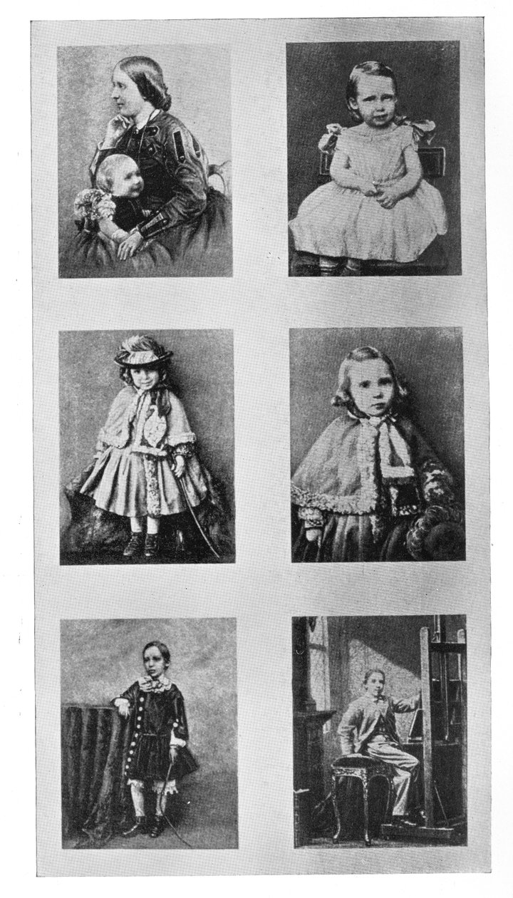 Serie med fotografier av Robert Louis Stevenson som ung gutt og med sin mor av British Photographer