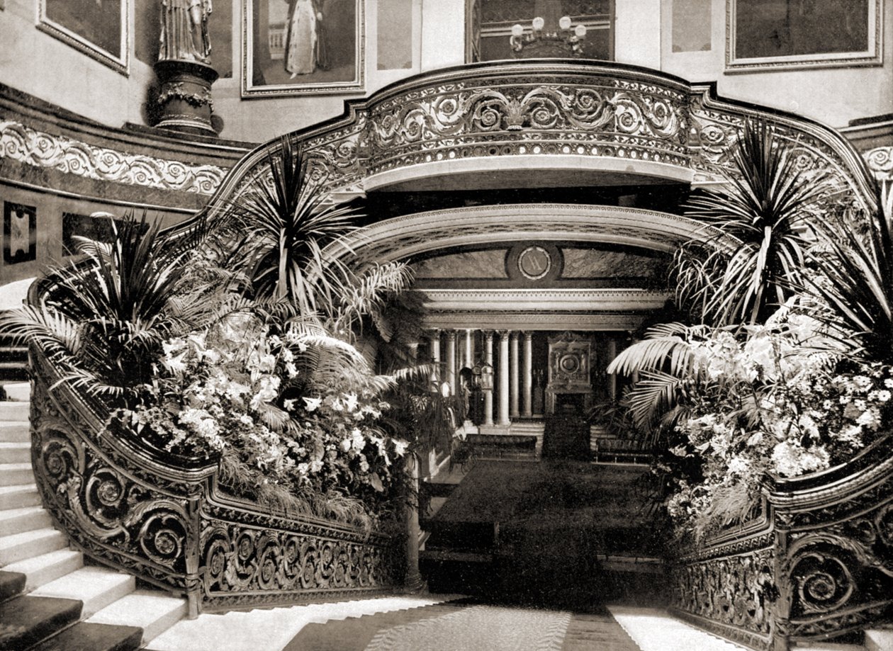 Den store trappen ved Buckingham Palace, London, 1890 av British Photographer
