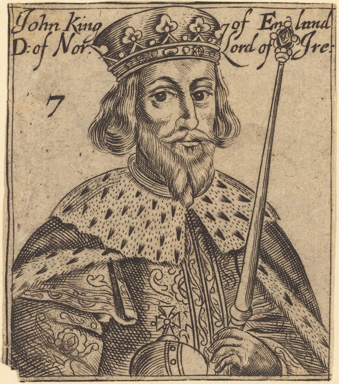 John, konge av England av British 17th Century