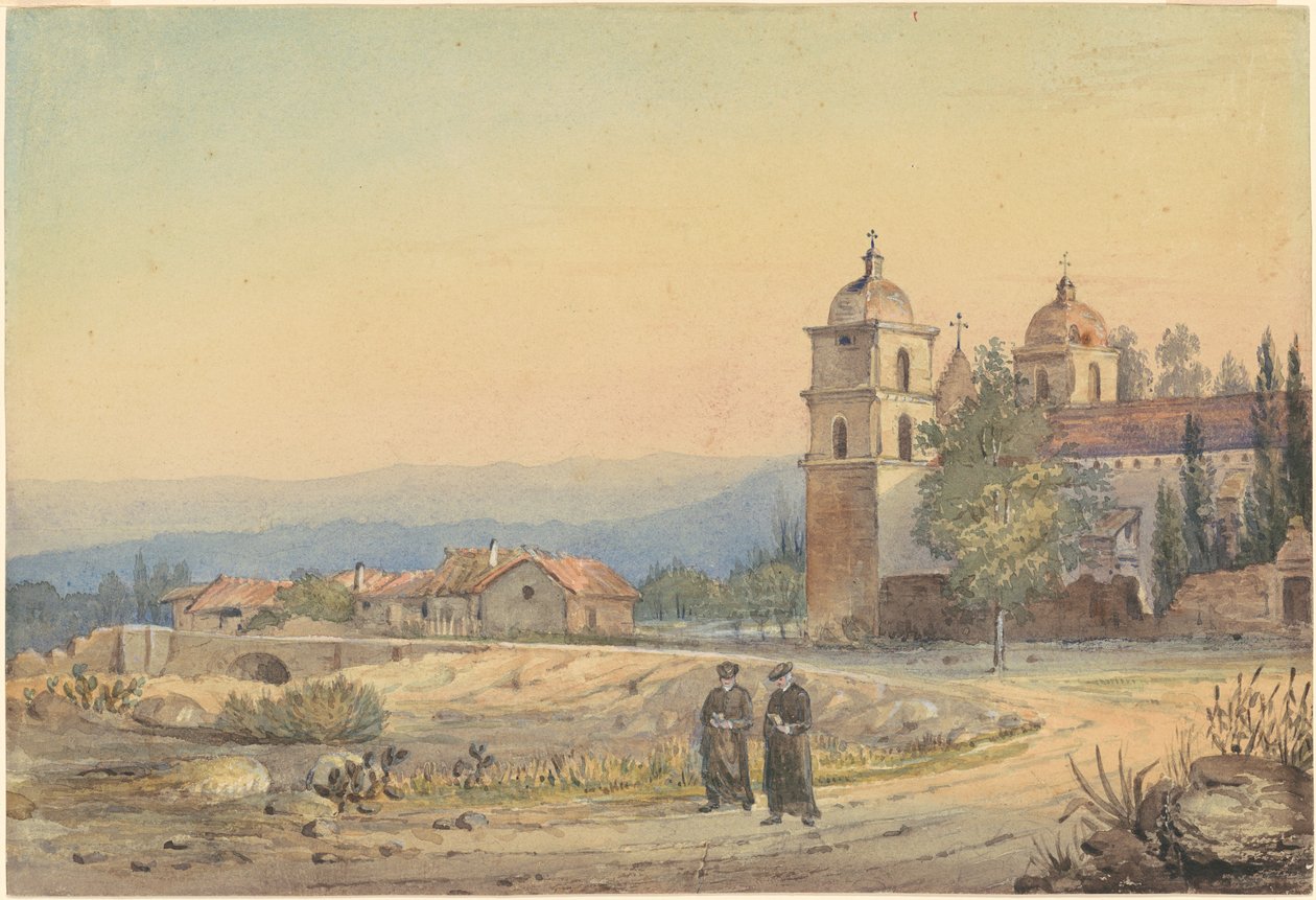 Santa Barbara kirke av British 19th Century