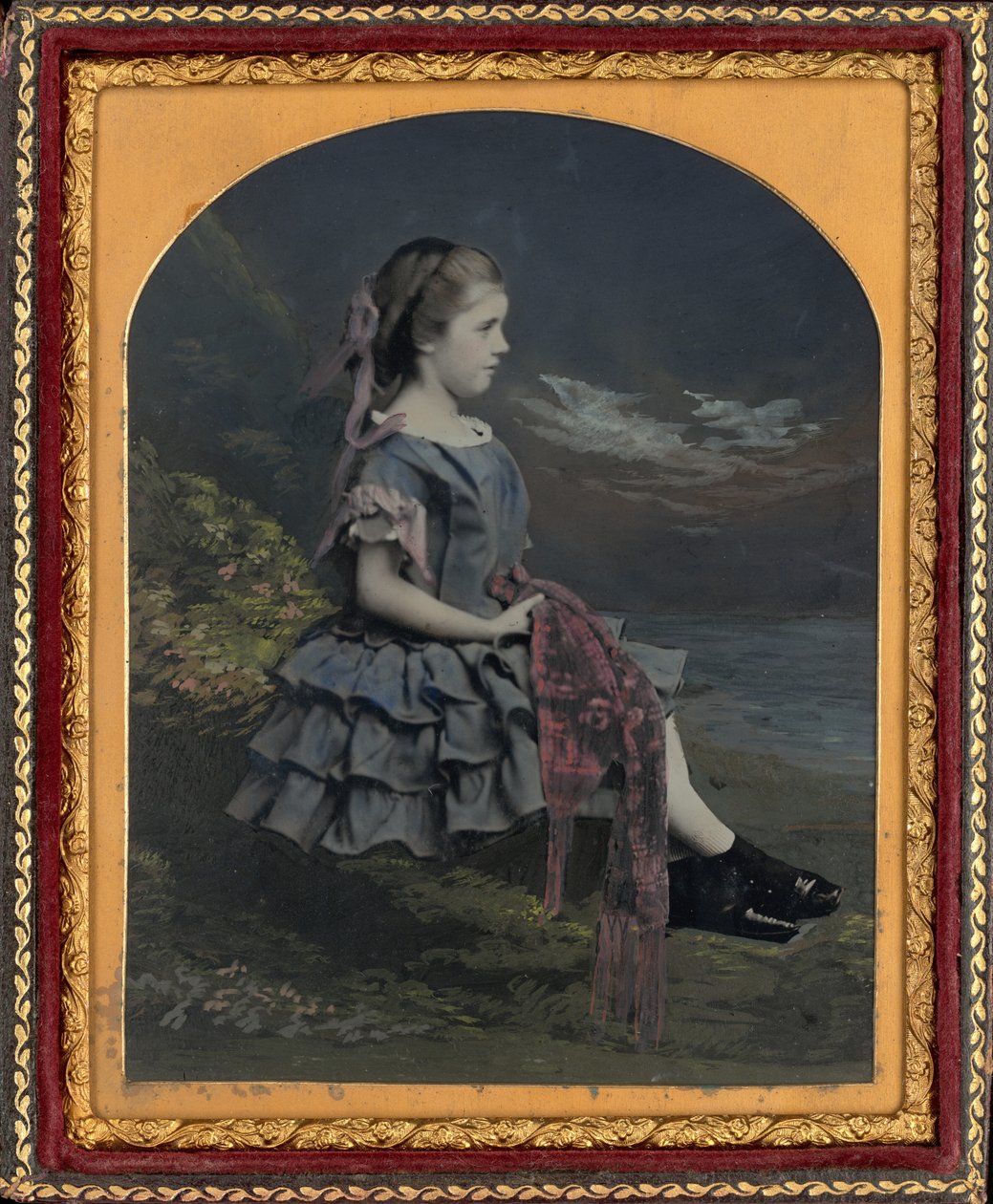 Portrett av en jente av British 19th Century
