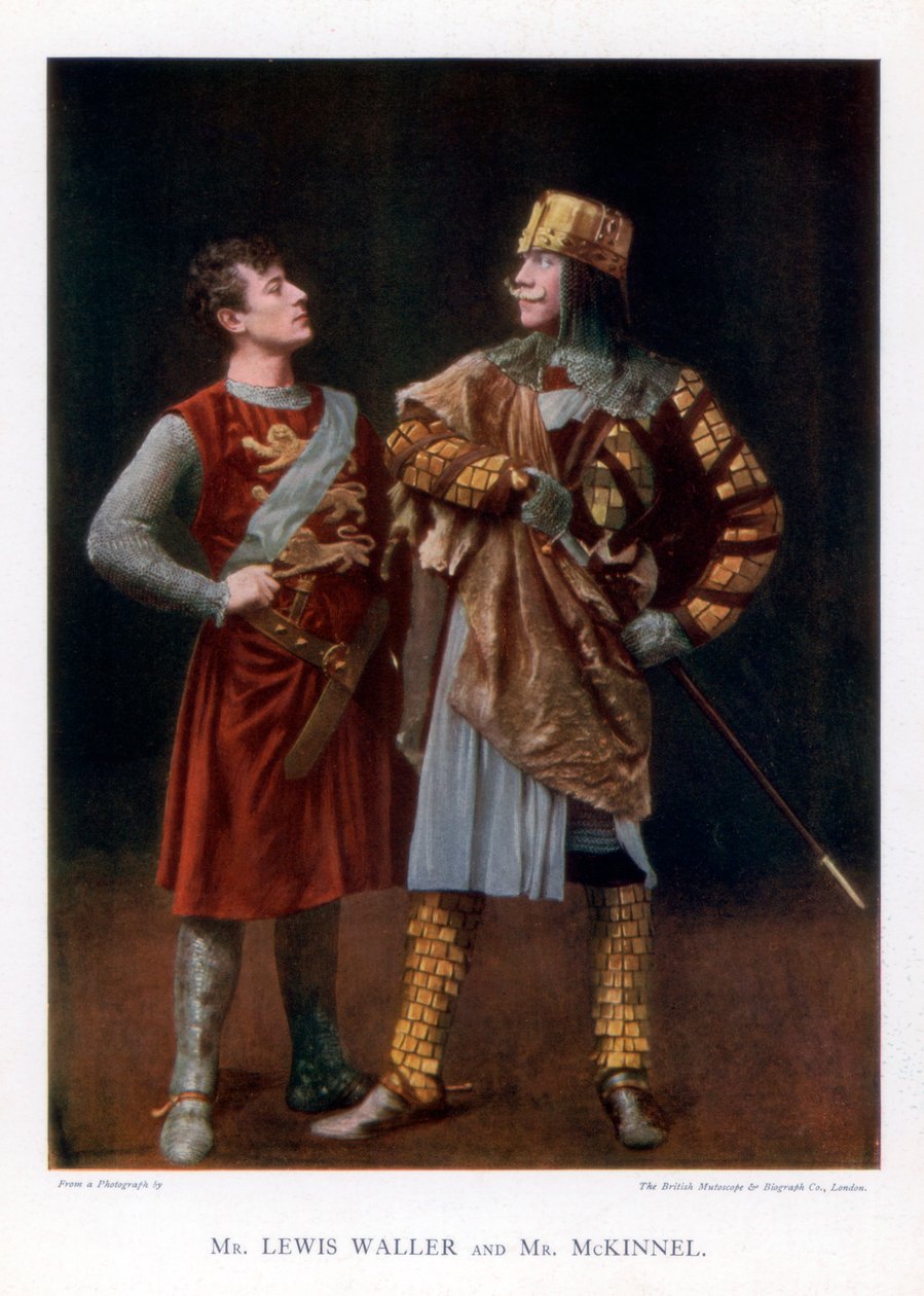Lewis Waller og Mr McKinnel, engelske skuespillere, 1901. av British Mutoscope