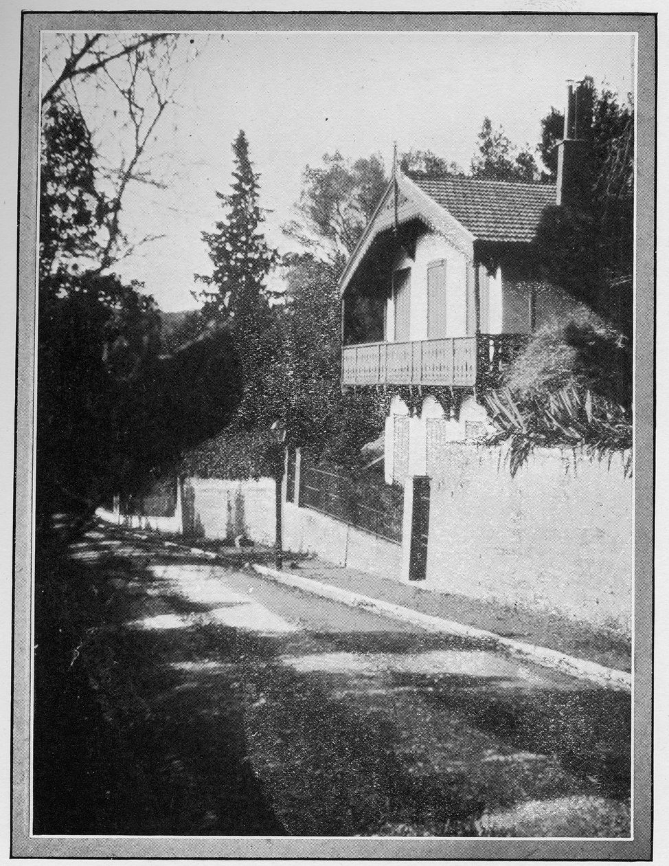 Chalet La Solitude, Hyères, Frankrike, hjemmet til Robert Louis Stevenson fra 1882-84 av British Photographer