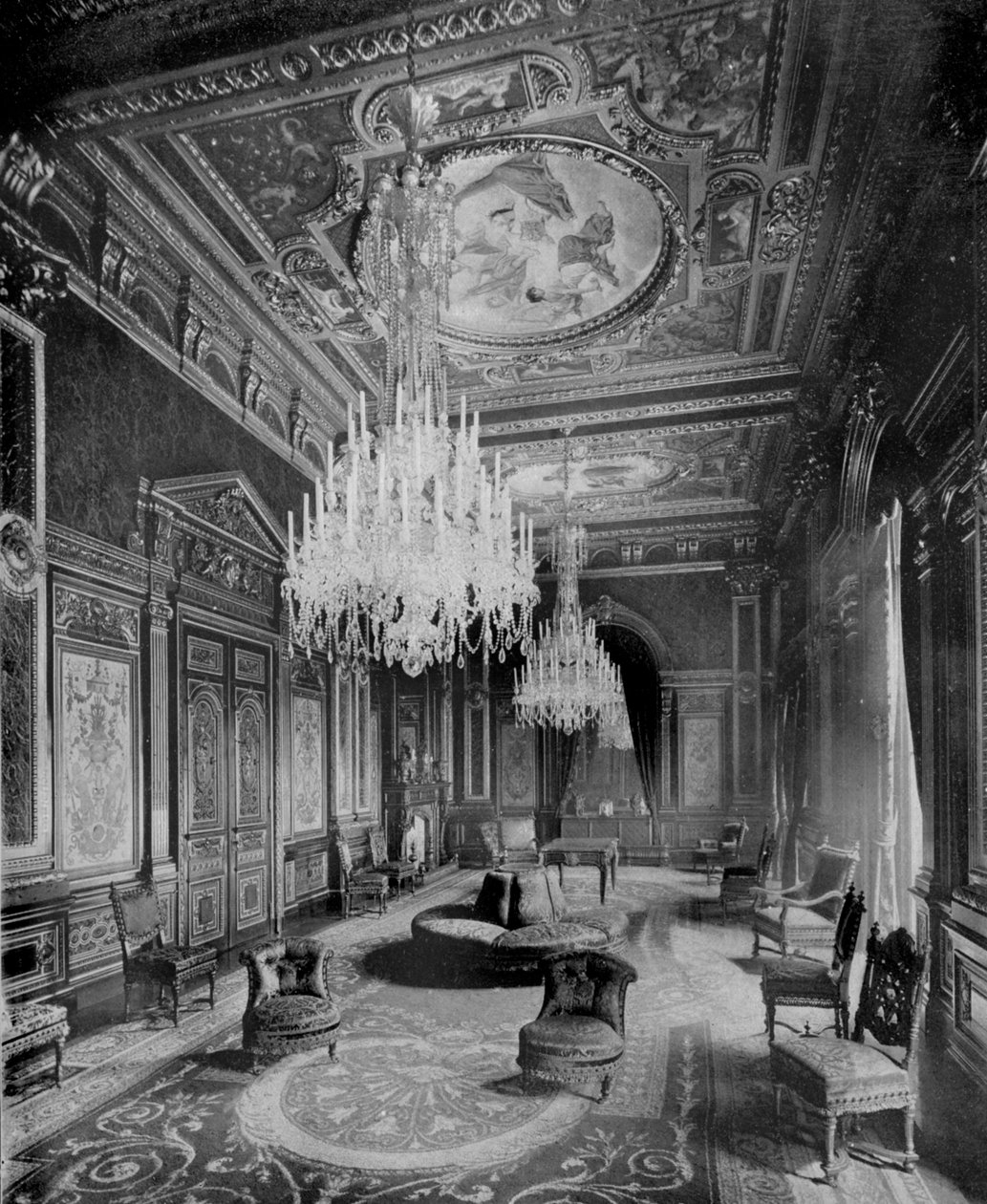 The Drawing Room of Mercers Hall, Ironmonger Lane, London, 1890 av British Photographer