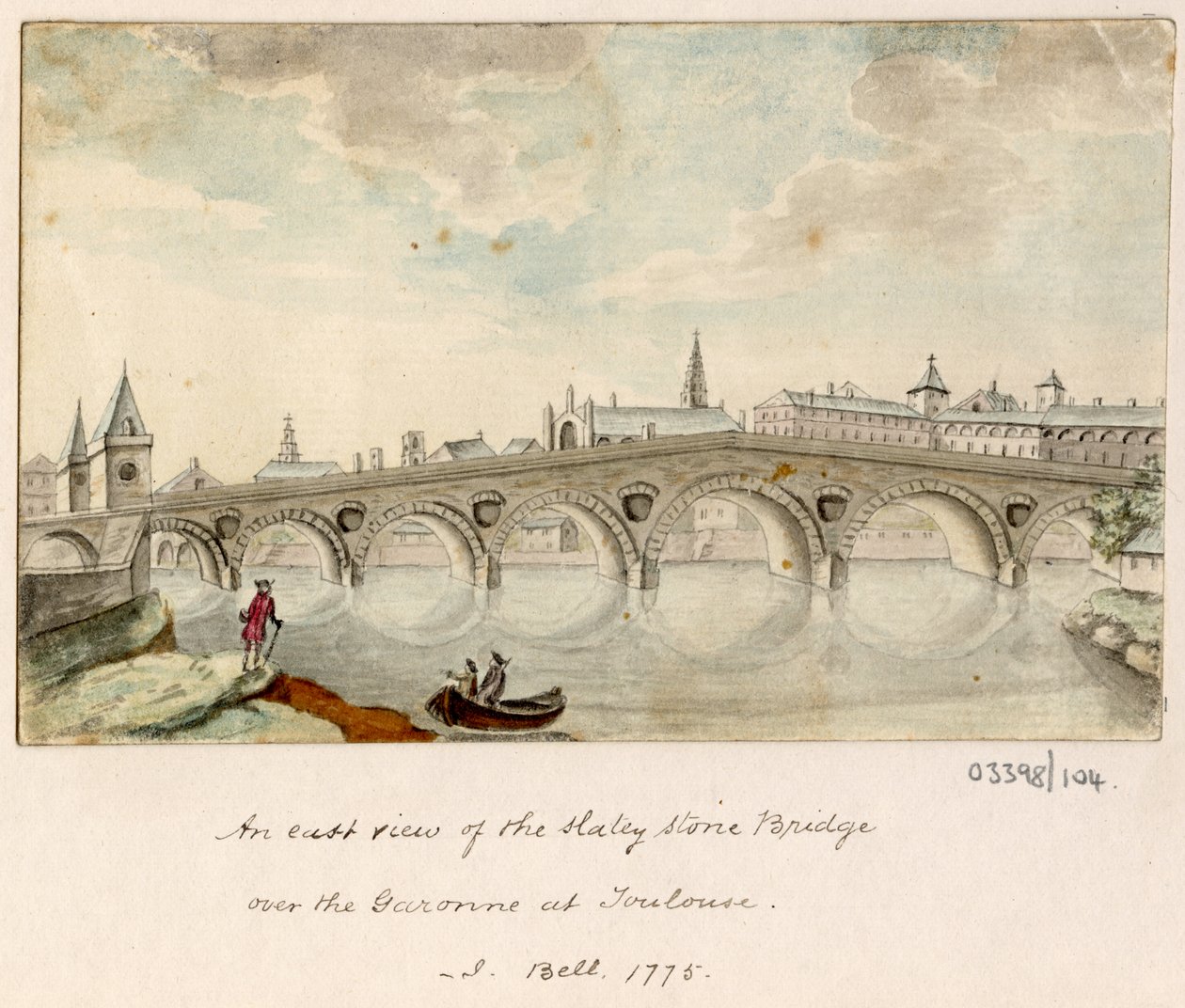 En serie skisser, utsikter i Storbritannia, kontinentet og Amerika 1772-1778 (akvarell) av British School