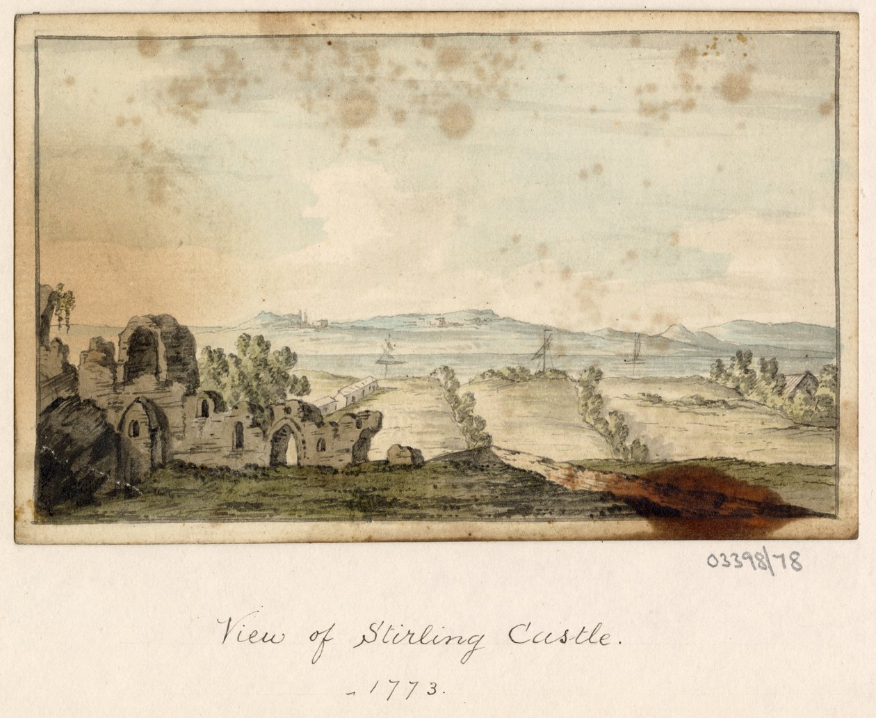 En serie skisser, utsikter i Storbritannia, kontinentet og Amerika 1772-1778 (akvarell) av British School