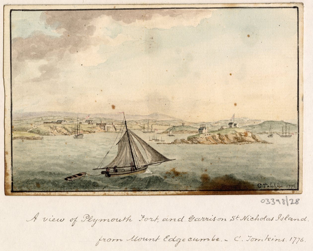 En serie skisser, utsikter i Storbritannia, kontinentet og Amerika 1772-1778 (akvarell) av British School