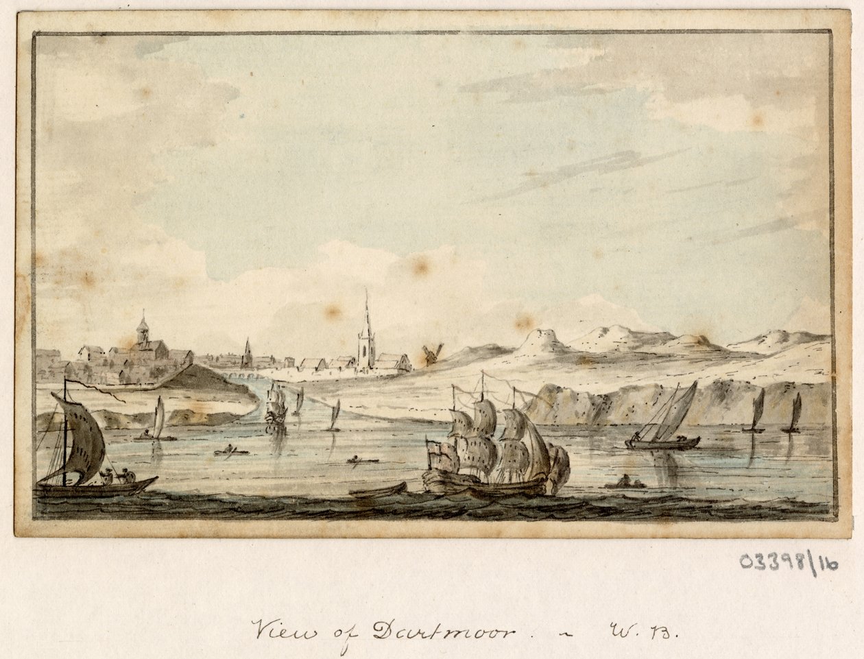 En serie skisser, utsikter i Storbritannia, kontinentet og Amerika 1772-1778 (akvarell) av British School