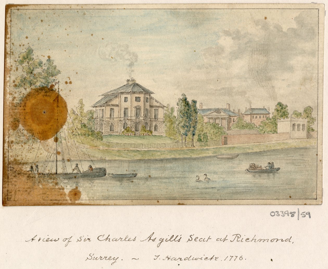 En serie skisser, utsikter i Storbritannia, kontinentet og Amerika 1772-1778 (akvarell) av British School