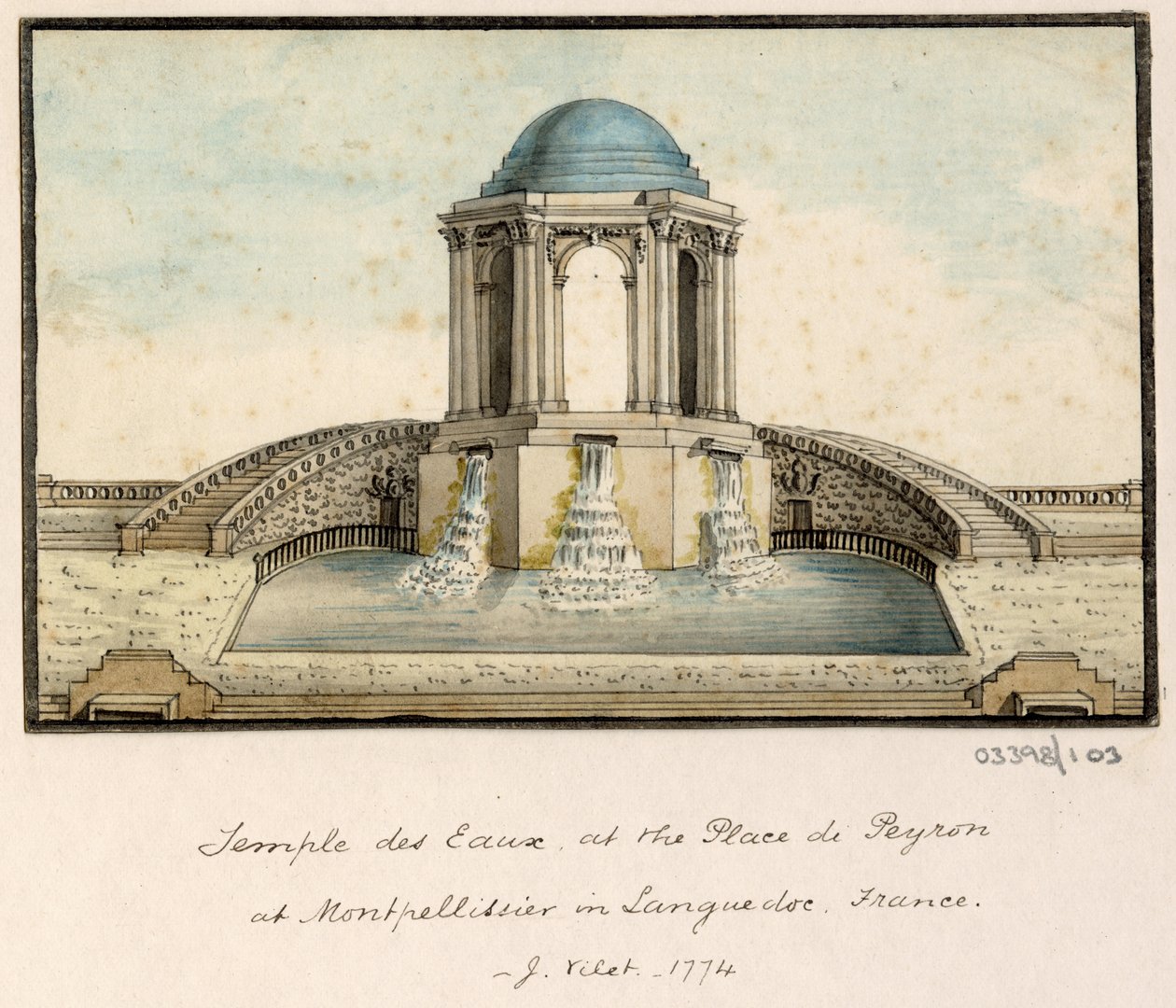 En serie skisser, utsikter i Storbritannia, kontinentet og Amerika 1772-1778 (akvarell) av British School