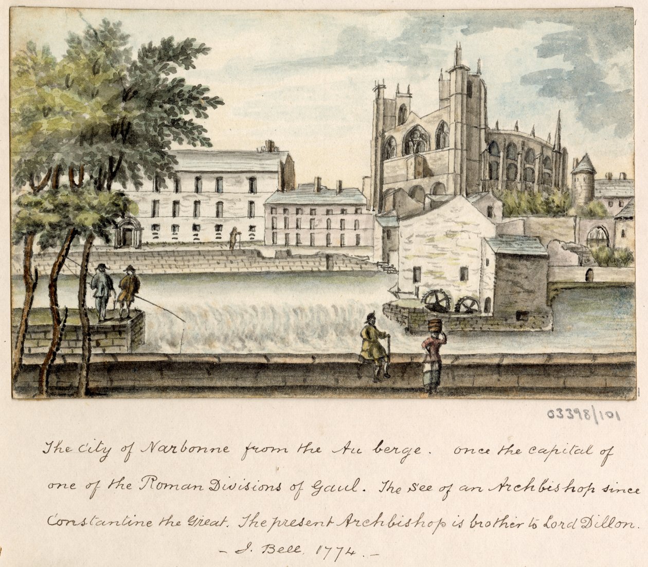 En serie skisser, utsikter i Storbritannia, kontinentet og Amerika 1772-1778 (akvarell) av British School