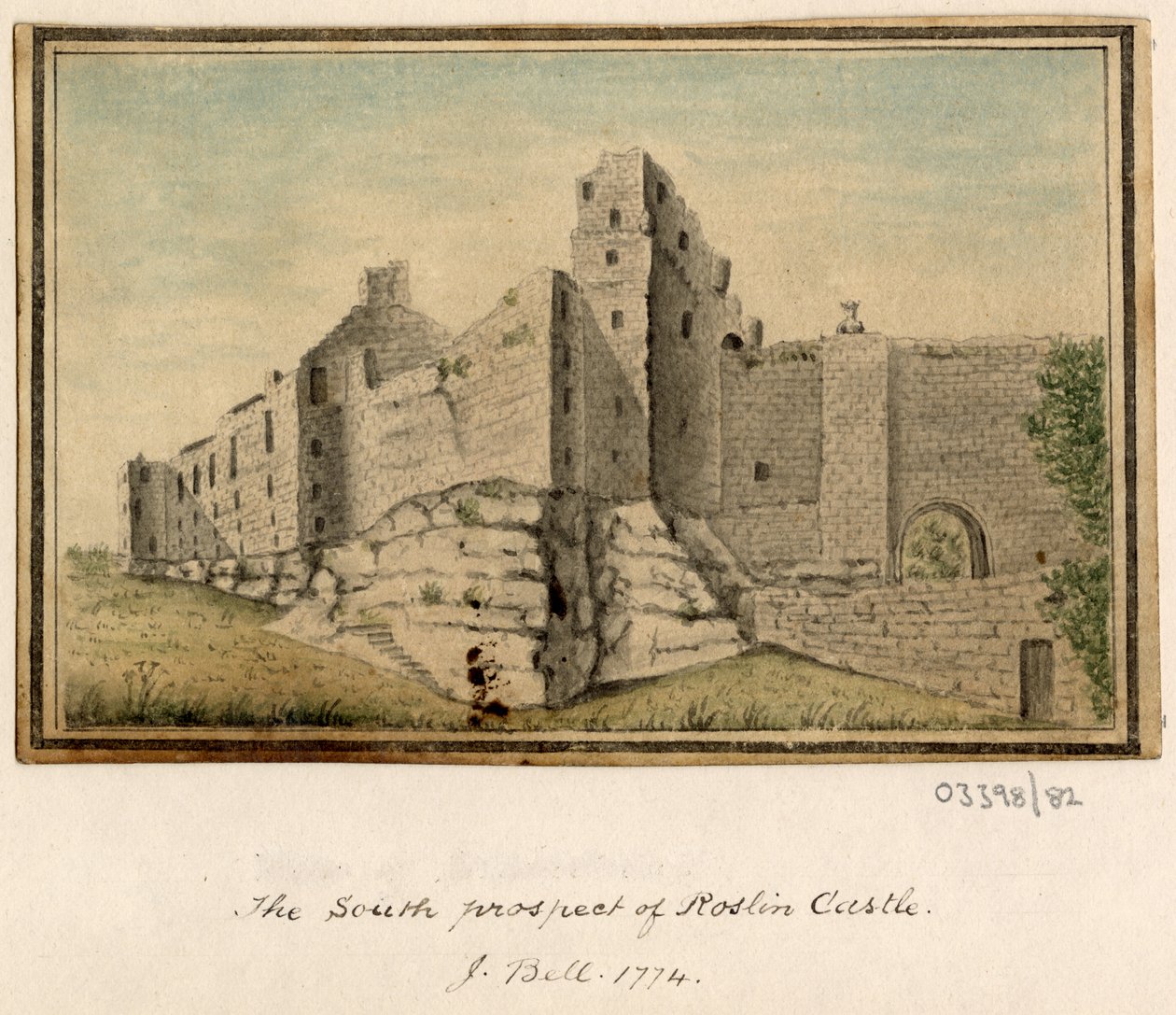 En serie skisser, utsikter i Storbritannia, kontinentet og Amerika 1772-1778 (akvarell) av British School