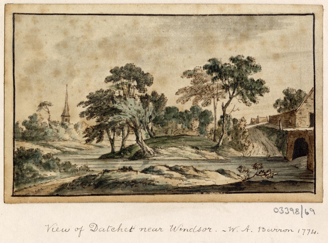 En serie skisser, utsikter i Storbritannia, kontinentet og Amerika 1772-1778 (akvarell) av British School