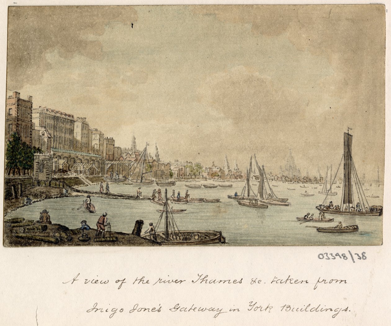 En serie skisser, utsikter i Storbritannia, kontinentet og Amerika 1772-1778 (akvarell) av British School
