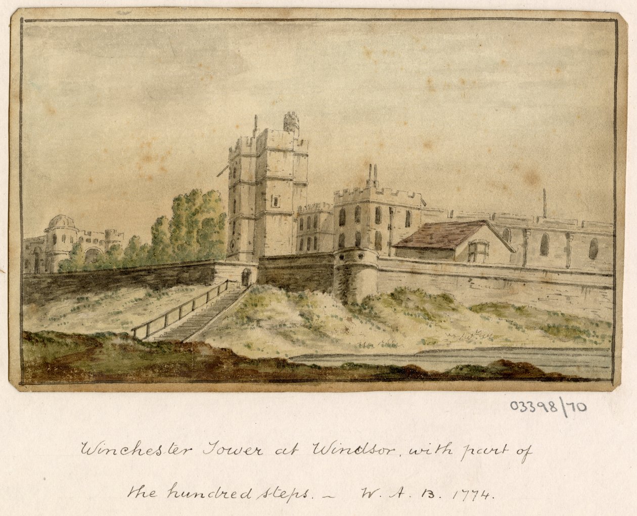 En serie skisser, utsikter i Storbritannia, kontinentet og Amerika 1772-1778 (akvarell) av British School