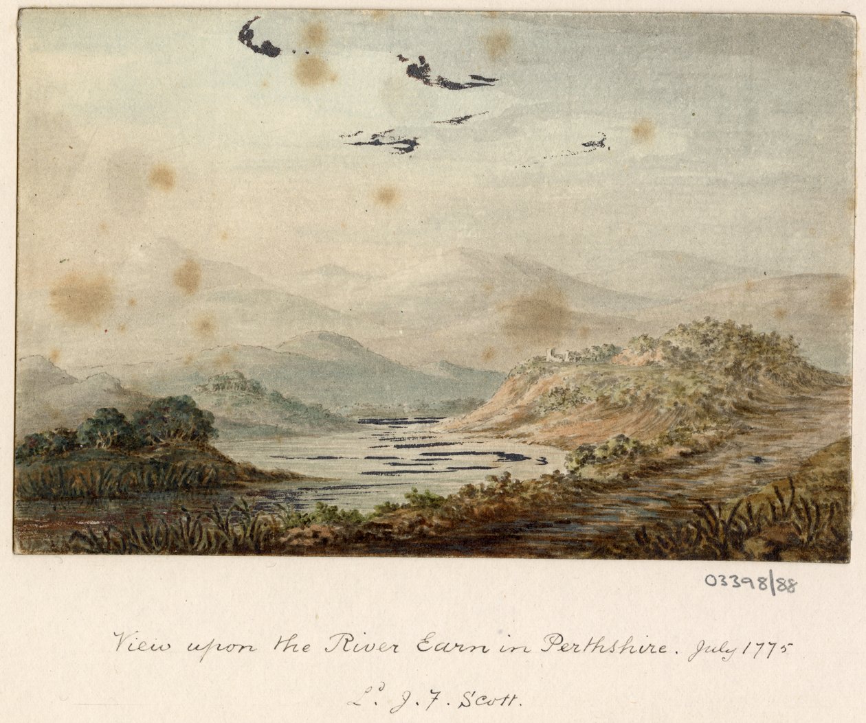 En serie skisser, utsikter i Storbritannia, kontinentet og Amerika 1772-1778 (akvarell) av British School