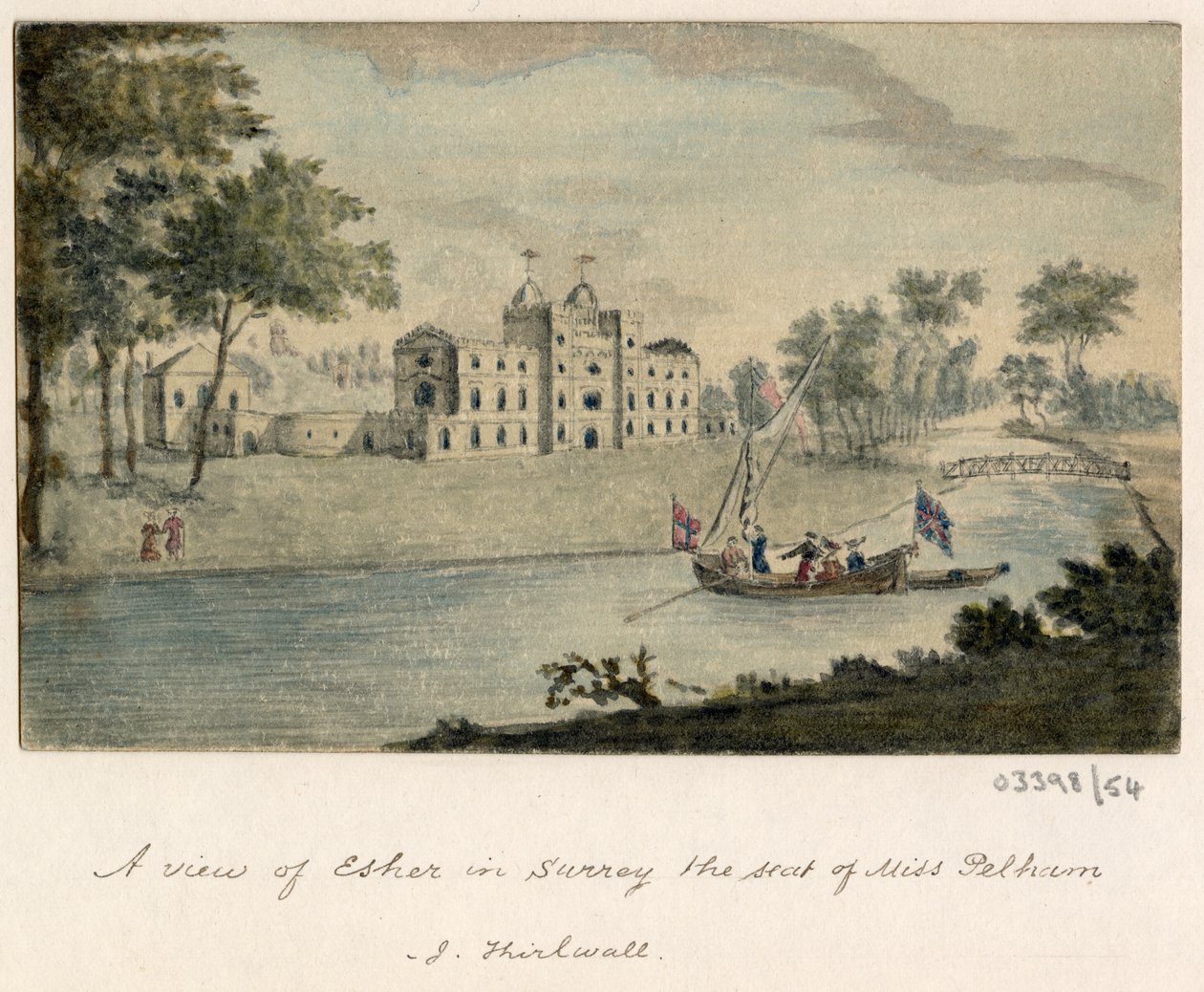 En serie skisser, utsikter i Storbritannia, kontinentet og Amerika 1772-1778 (akvarell) av British School