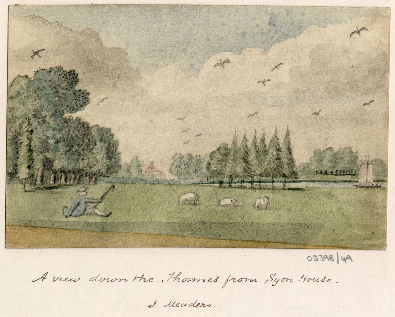En serie skisser, utsikter i Storbritannia, kontinentet og Amerika 1772-1778 (akvarell) av British School
