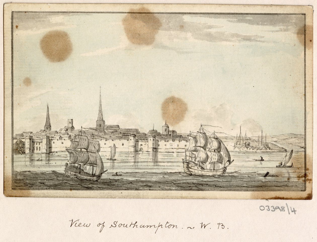 En serie skisser, utsikter i Storbritannia, kontinentet og Amerika 1772-1778 (akvarell) av British School