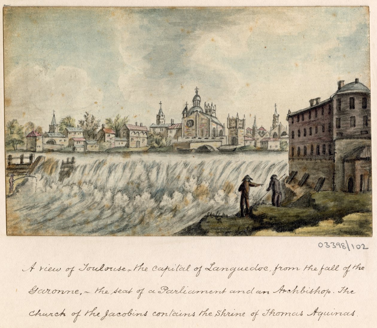 En serie skisser, utsikter i Storbritannia, kontinentet og Amerika 1772-1778 (akvarell) av British School