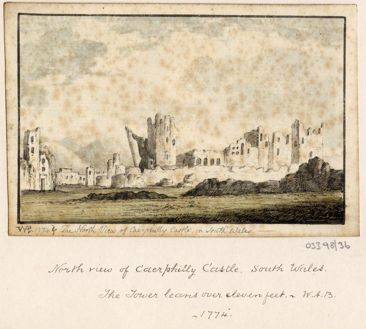 En serie skisser, utsikter i Storbritannia, kontinentet og Amerika 1772-1778 (akvarell) av British School