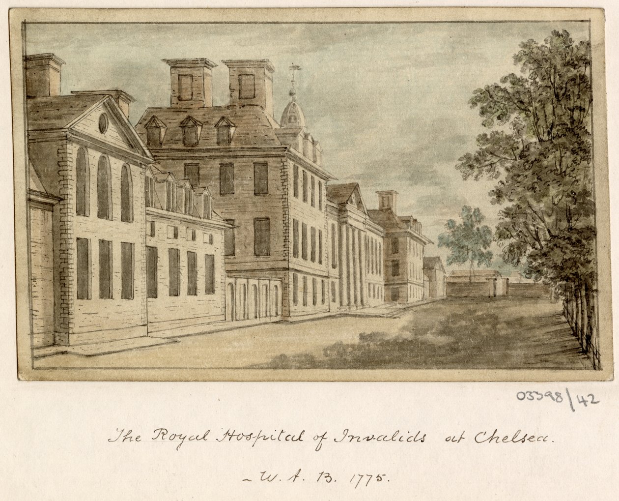 En serie skisser, utsikter i Storbritannia, kontinentet og Amerika 1772-1778 (akvarell) av British School