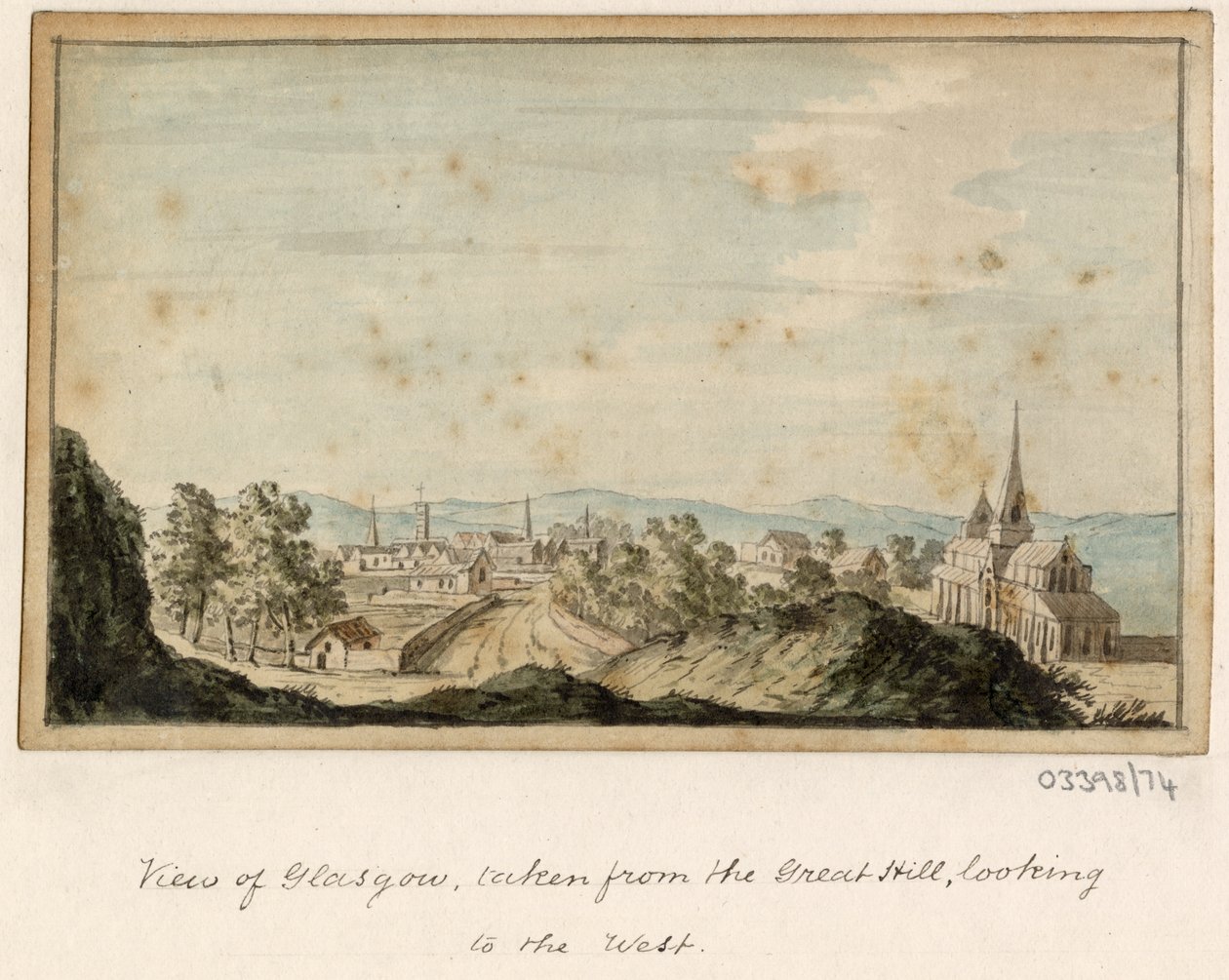 En serie skisser, utsikter i Storbritannia, kontinentet og Amerika 1772-1778 (akvarell) av British School