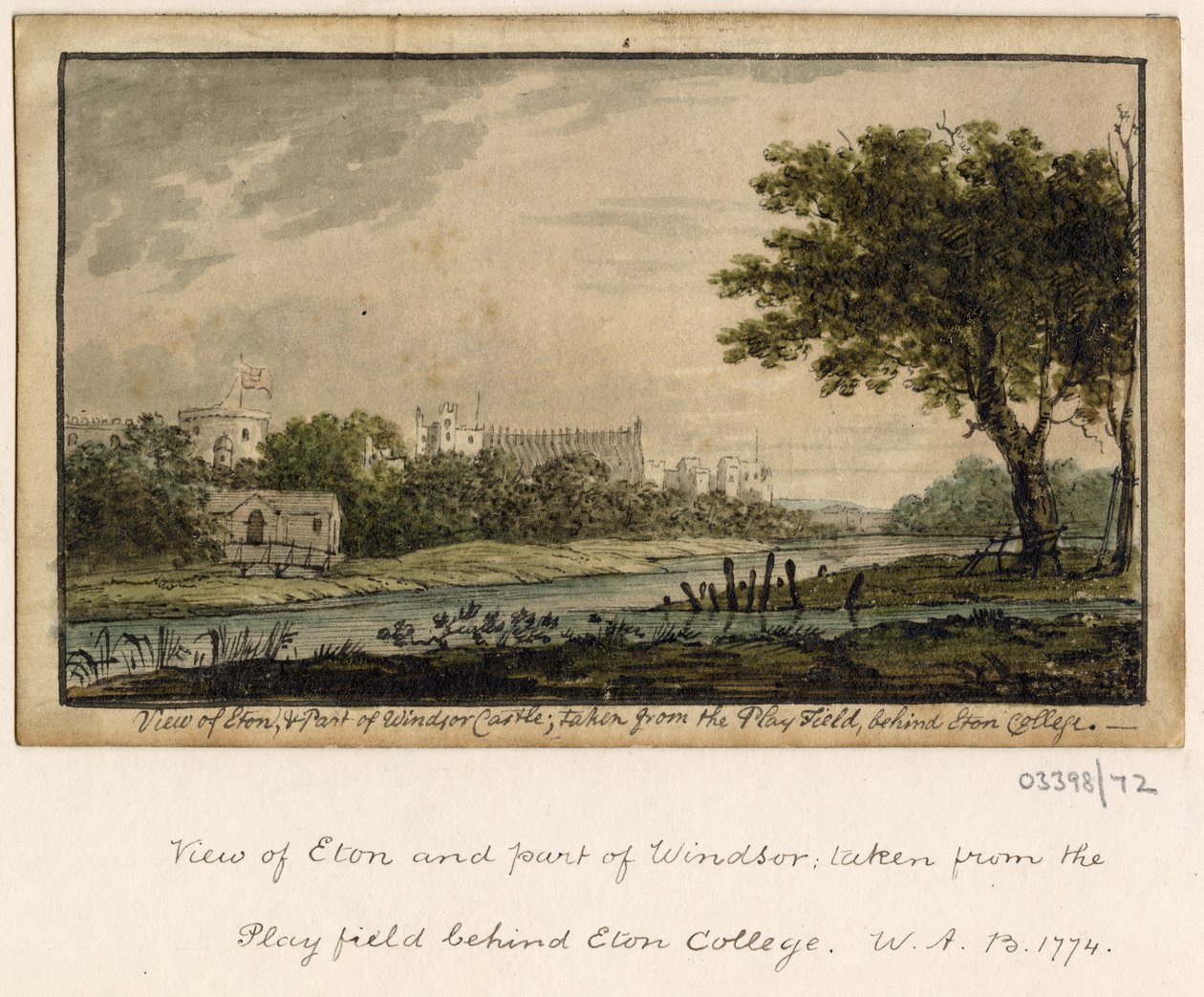 En serie skisser, utsikter i Storbritannia, kontinentet og Amerika 1772-1778 (akvarell) av British School