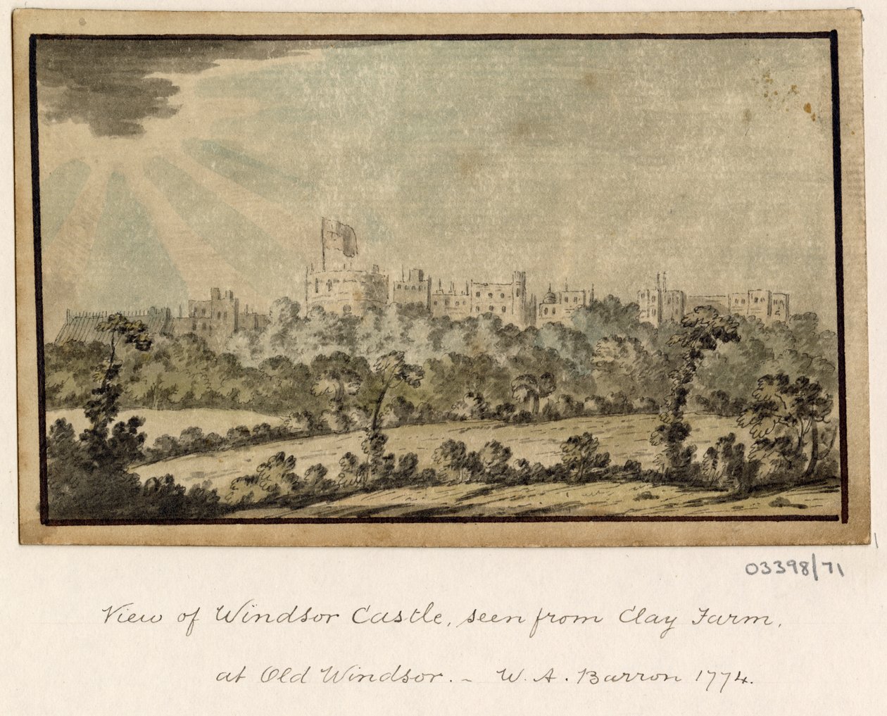 En serie skisser, utsikter i Storbritannia, kontinentet og Amerika 1772-1778 (akvarell) av British School