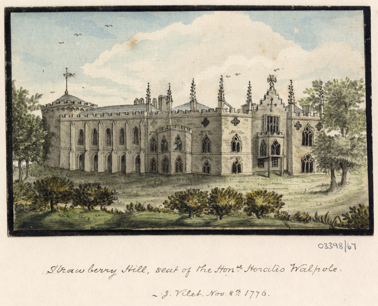 En serie skisser, utsikter i Storbritannia, kontinentet og Amerika 1772-1778 (akvarell) av British School