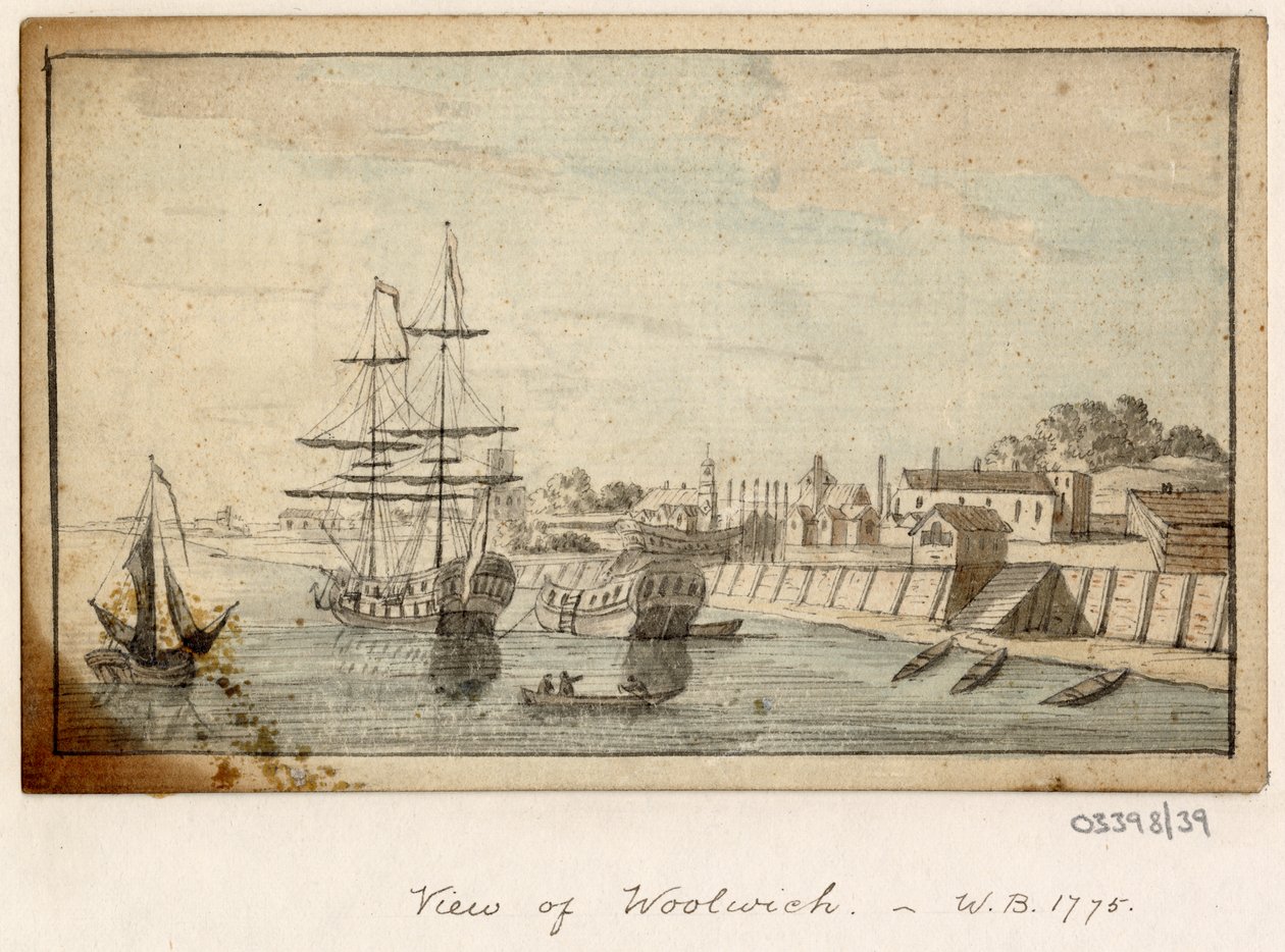En serie skisser, utsikter i Storbritannia, kontinentet og Amerika 1772-1778 (akvarell) av British School