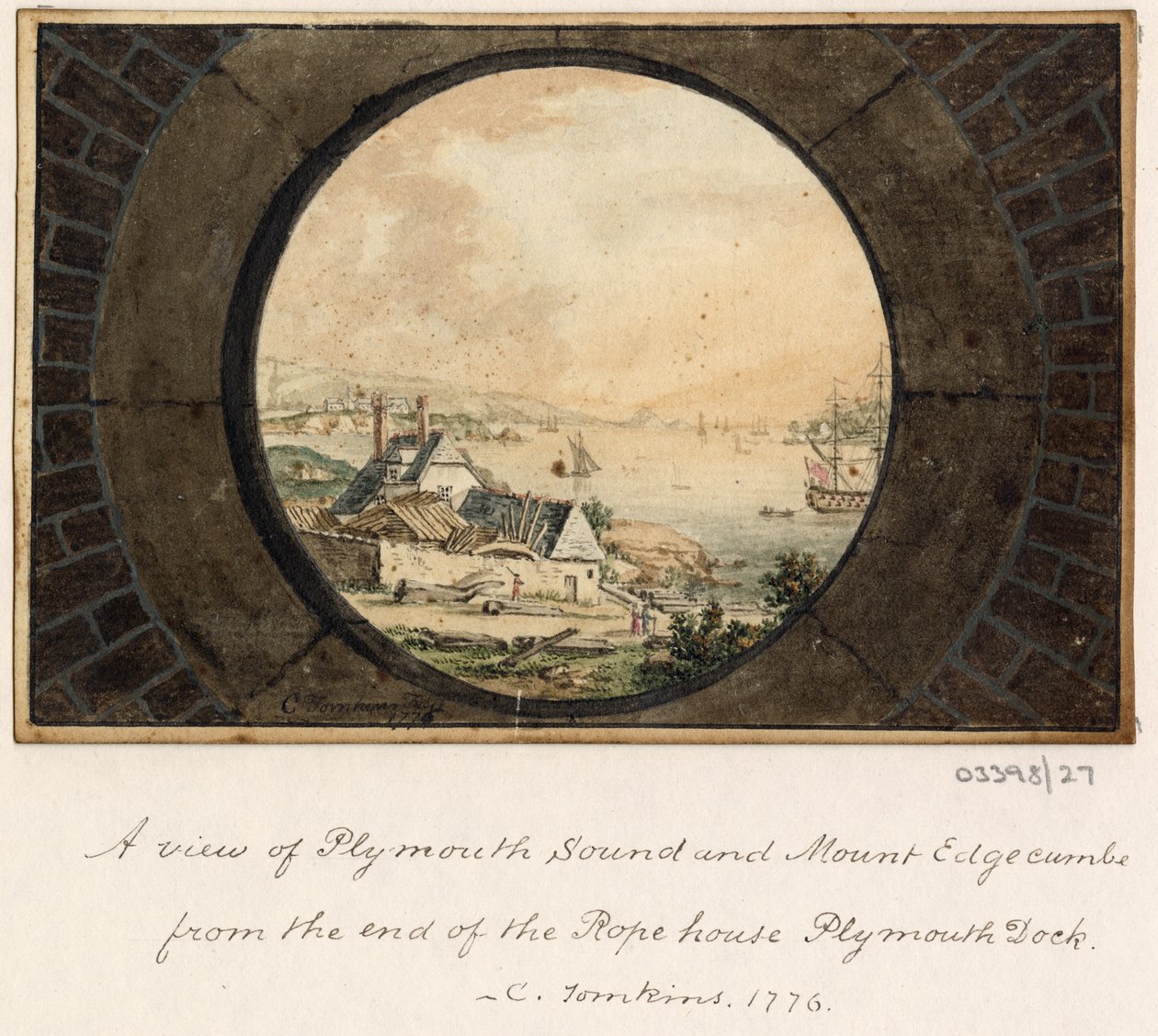 En serie skisser, utsikter i Storbritannia, kontinentet og Amerika 1772-1778 (akvarell) av British School