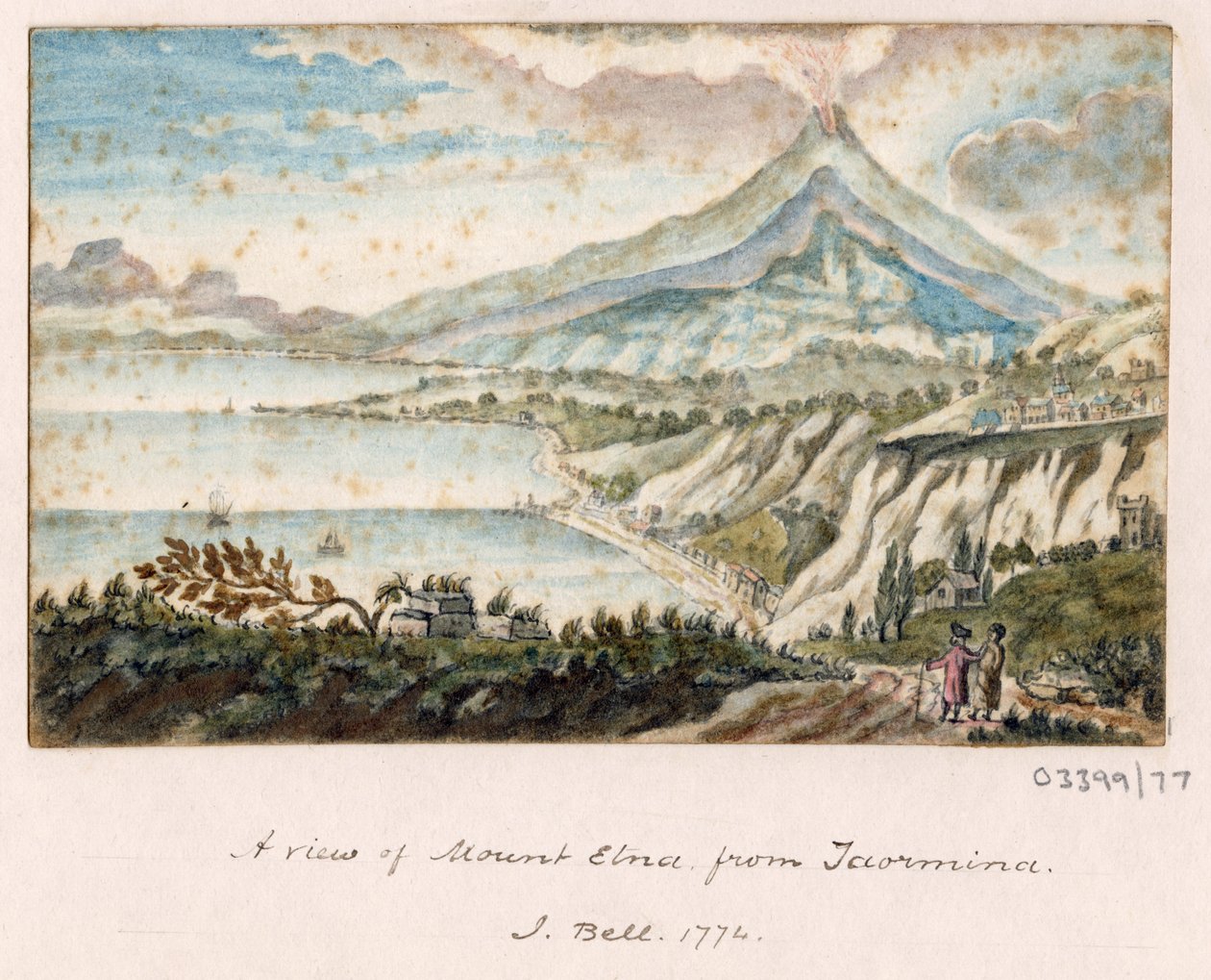 En serie skisser, utsikter i Storbritannia, kontinentet og Amerika 1772-1778 (akvarell) av British School