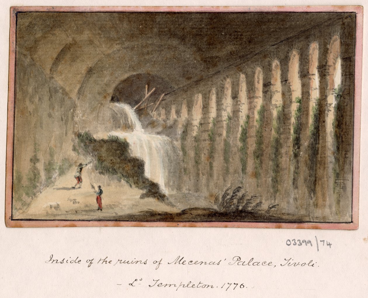 En serie skisser, utsikter i Storbritannia, kontinentet og Amerika 1772-1778 (akvarell) av British School