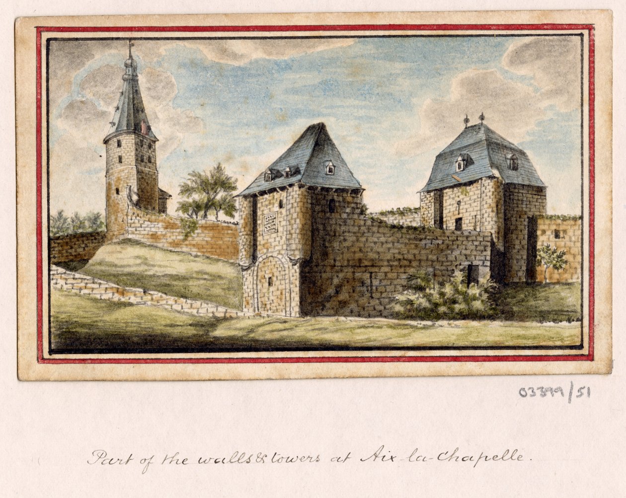 En serie skisser, utsikter i Storbritannia, kontinentet og Amerika 1772-1778 (akvarell) av British School