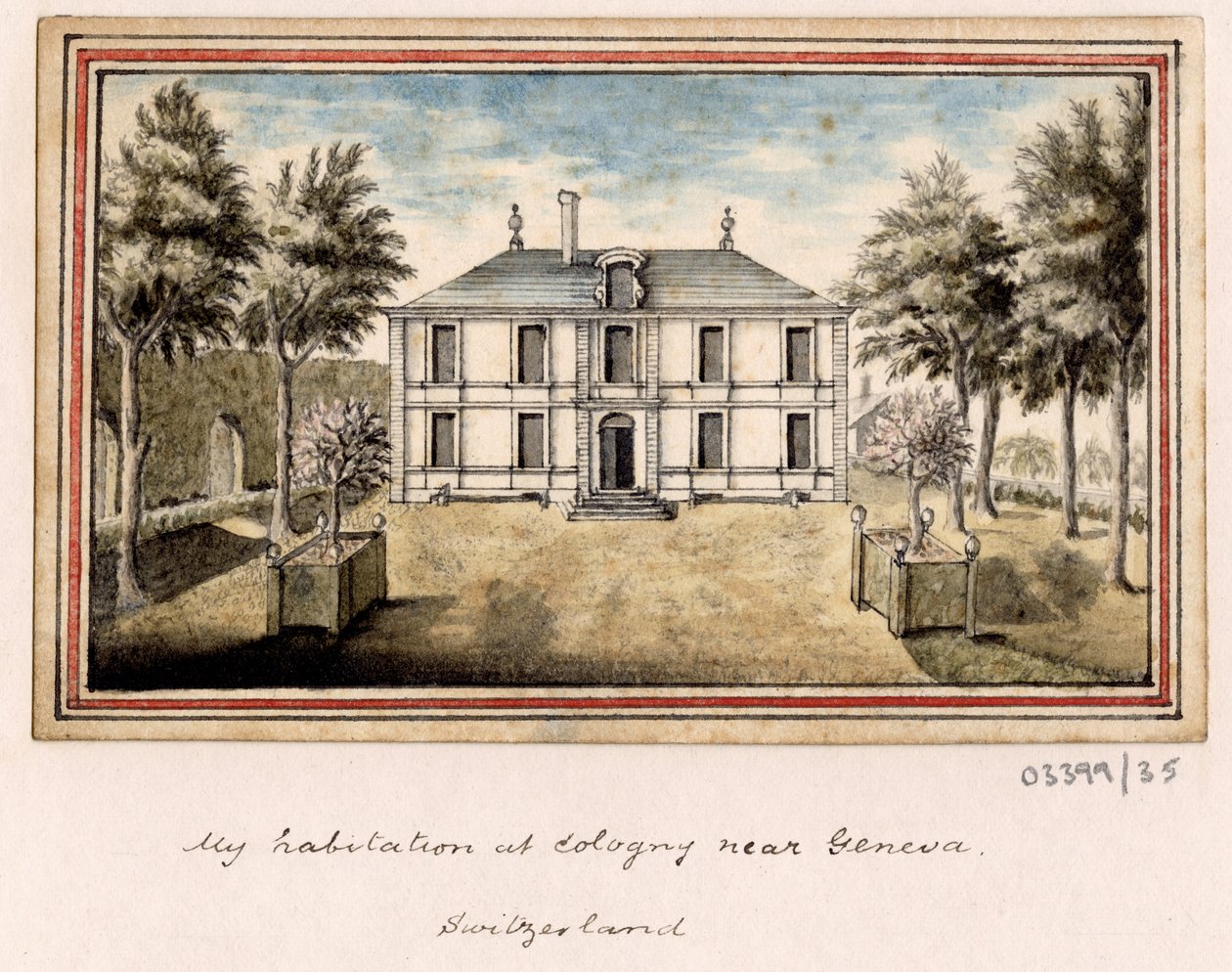 En serie skisser, utsikter i Storbritannia, kontinentet og Amerika 1772-1778 (akvarell) av British School