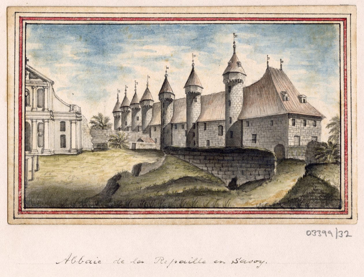En serie skisser, utsikter i Storbritannia, kontinentet og Amerika 1772-1778 (akvarell) av British School