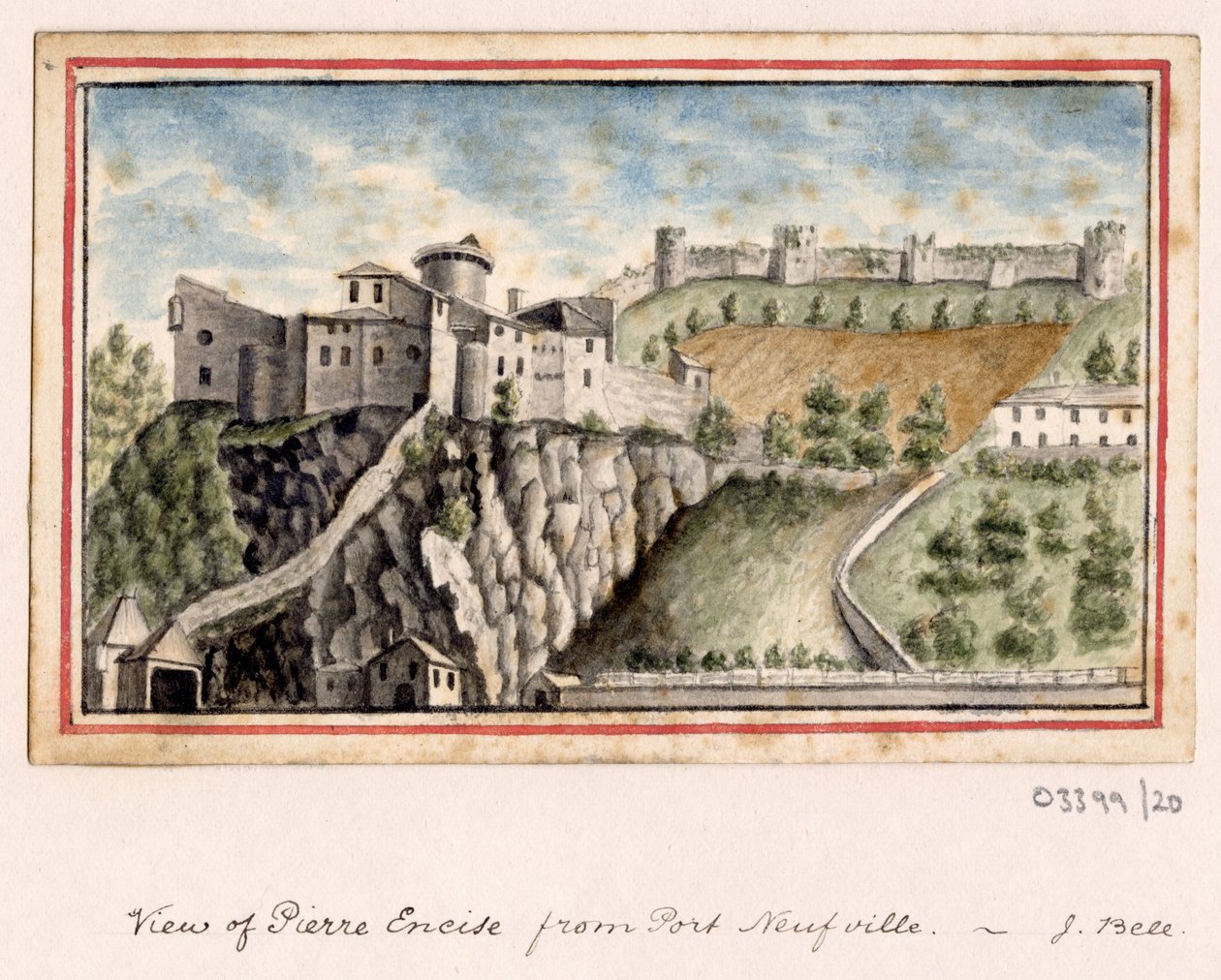 En serie skisser, utsikter i Storbritannia, kontinentet og Amerika 1772-1778 (akvarell) av British School