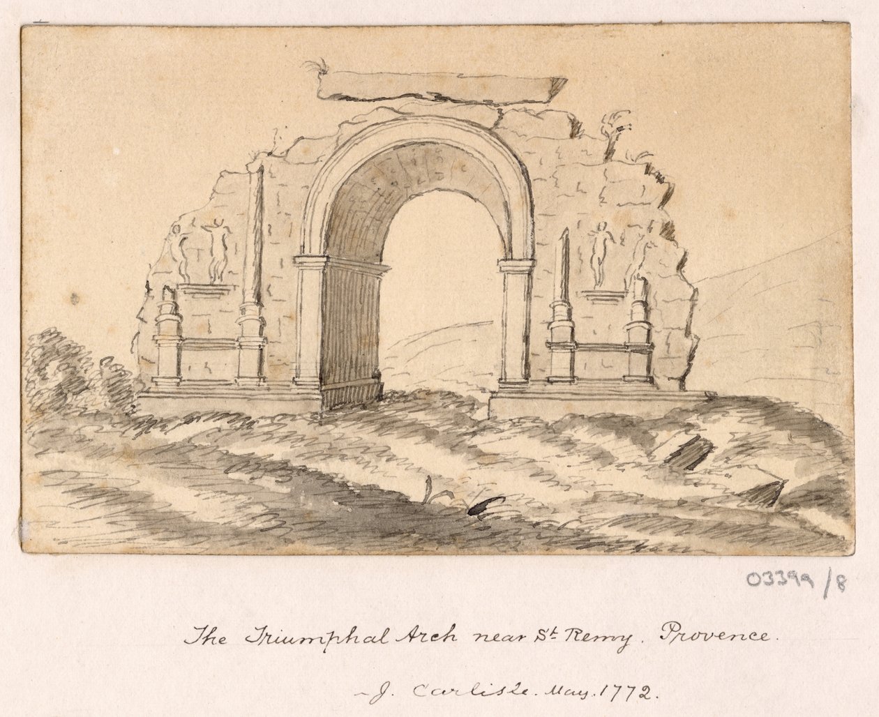 En serie skisser, utsikter i Storbritannia, kontinentet og Amerika 1772-1778 (skisse) av British School