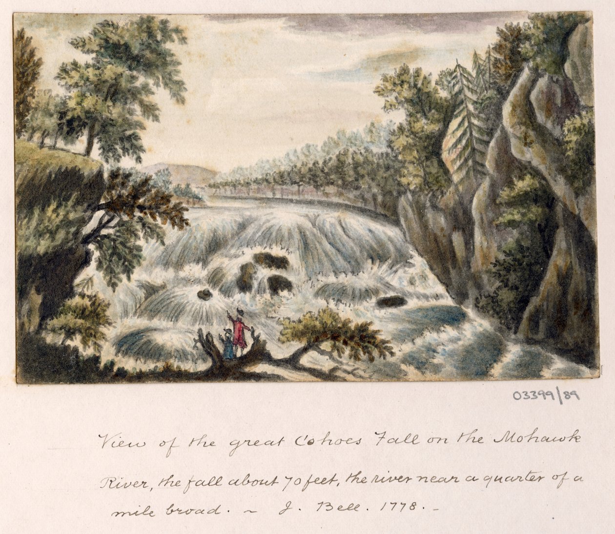 En serie skisser, utsikter i Storbritannia, kontinentet og Amerika 1772-1778 (akvarell) av British School