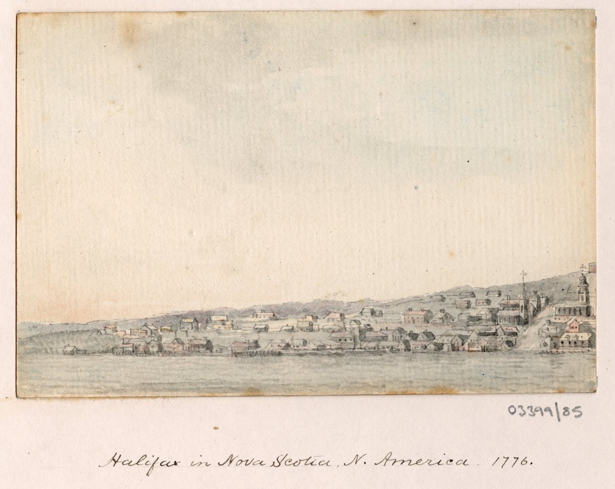 En serie skisser, utsikter i Storbritannia, kontinentet og Amerika 1772-1778 (akvarell) av British School